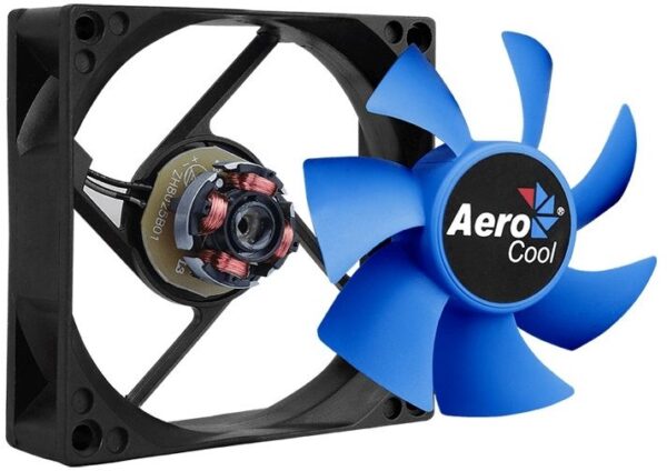 Изображение Вентилятор Aerocool Motion 8 Blue-3P 80x80mm 3-pin 25dB 90gr LED Ret