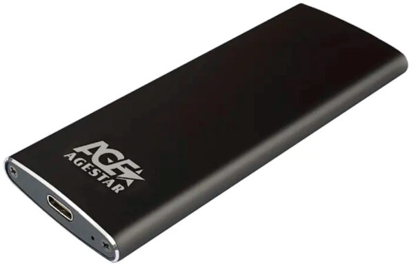 Изображение Внешний корпус SSD AgeStar 3UBNF2C SATA III USB 3.1 USB3.1 алюминий черный M2 2280 B-key