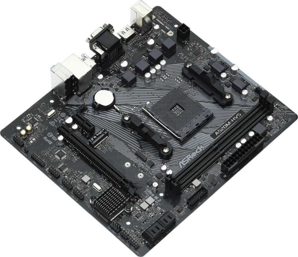Изображение Материнская плата Asrock A520M-HDV Soc-AM4 AMD A520 2xDDR4 mATX AC`97 8ch(7.1) GbLAN RAID+VGA+DVI+HDMI
