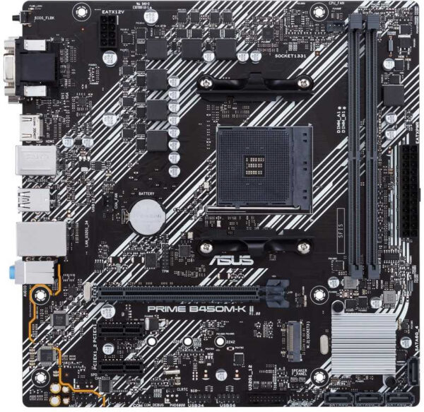 Изображение Материнская плата Asus PRIME B450M-K II Soc-AM4 AMD B450 2xDDR4 mATX AC`97 8ch(7.1) GbLAN RAID+VGA+DVI+HDMI