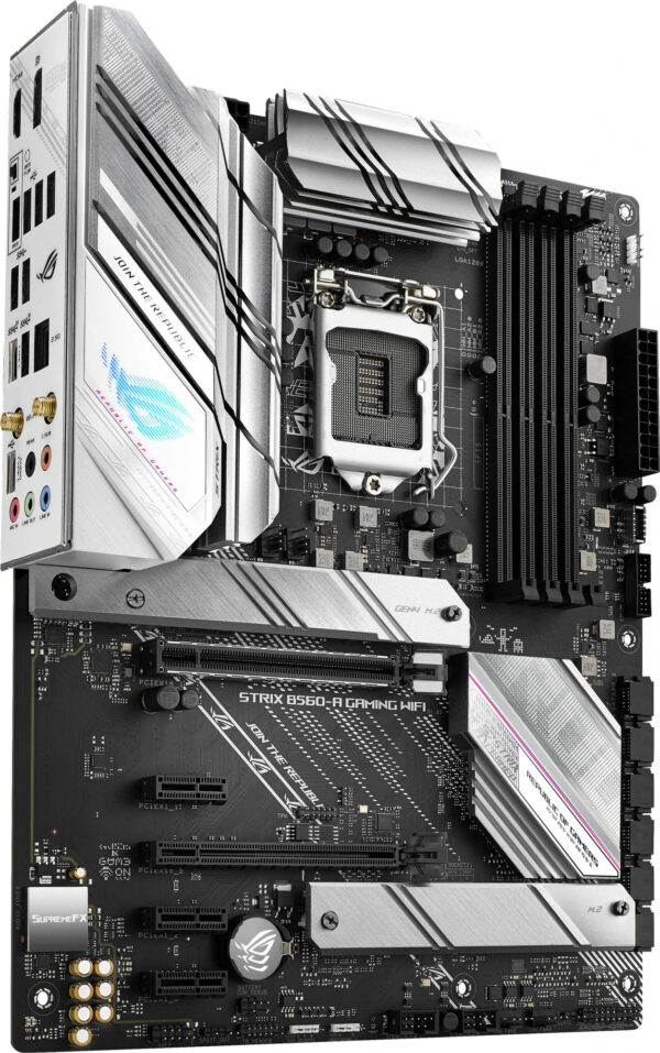 Изображение Материнская плата Asus ROG STRIX B560-A GAMING WIFI Soc-1200 Intel B560 4xDDR4 ATX AC`97 8ch(7.1) 2.5Gg+HDMI+DP