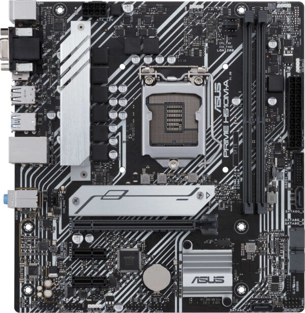Изображение Материнская плата Asus PRIME H510M-A Soc-1200 Intel H510 2xDDR4 mATX AC`97 8ch(7.1) GbLAN+VGA+HDMI+DP