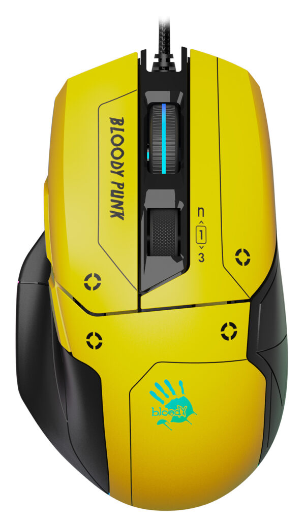 Изображение Мышь A4Tech Bloody W70 Max Punk желтый/черный оптическая (10000dpi) USB (11but)