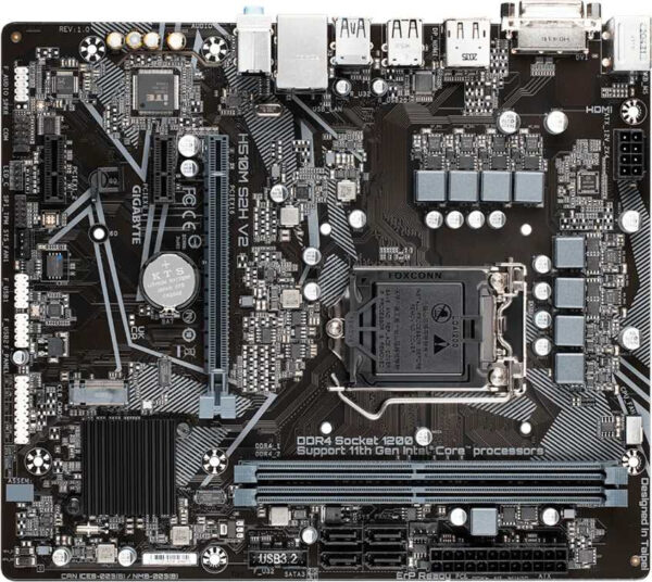 Изображение Материнская плата Gigabyte H510M S2H V2 Soc-1200 Intel H510 2xDDR4 mATX AC`97 8ch(7.1) GbLAN+DVI+HDMI+DP