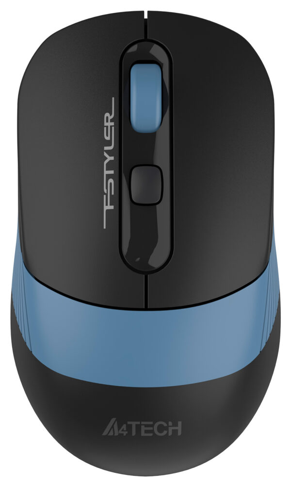 Изображение Мышь A4Tech Fstyler FB10C черный/синий оптическая (2000dpi) беспроводная BT/Radio USB (4but)