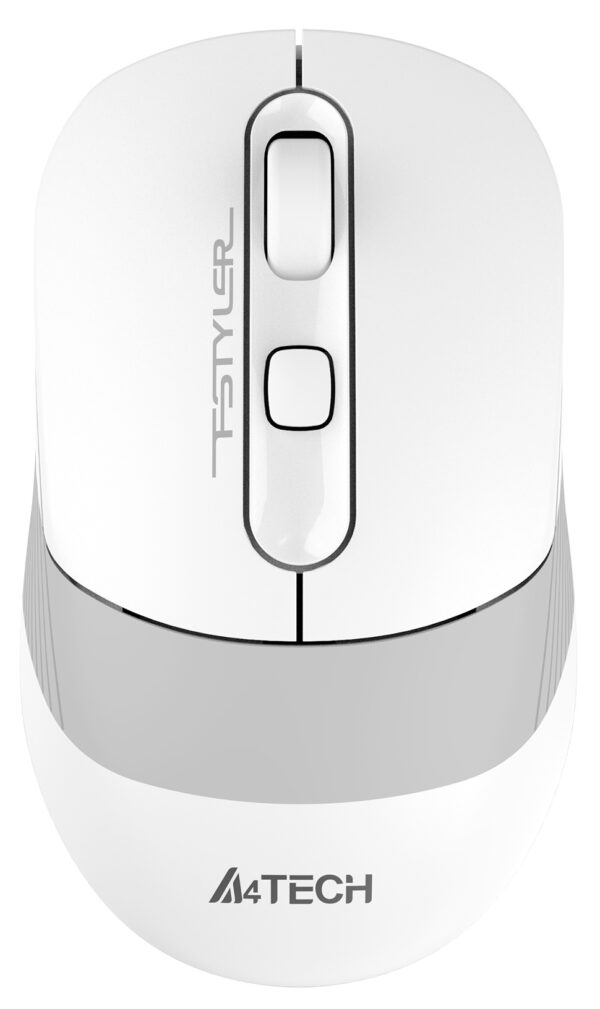 Изображение Мышь A4Tech Fstyler FB10C белый/серый оптическая (2000dpi) беспроводная BT/Radio USB (4but)