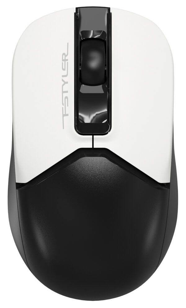 Изображение Мышь A4Tech Fstyler FB12 белый/черный оптическая (1200dpi) беспроводная BT/Radio USB (3but)