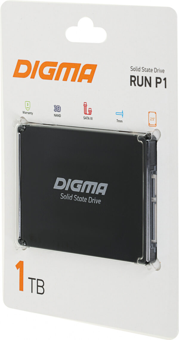 Изображение Накопитель SSD Digma SATA III 1TB DGSR2001TP13T Run P1 2.5"