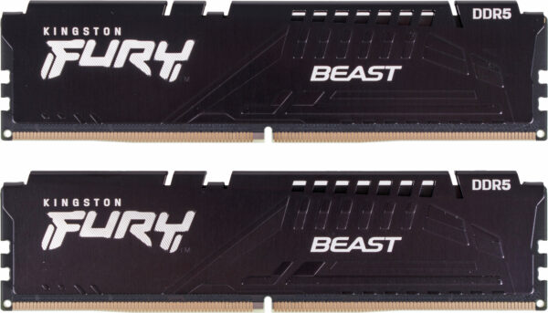 Изображение Память DDR5 2x16GB 5200MHz Kingston KF552C40BBK2-32 Fury Beast RTL Gaming PC5-41600 CL40 DIMM 288-pin 1.25В kit single rank с радиатором Ret