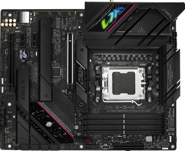 Изображение Материнская плата Asus ROG STRIX B650E-F GAMING WIFI SocketAM5 AMD B650 4xDDR5 ATX AC`97 8ch(7.1) 2.5Gg RAID+HDMI+DP