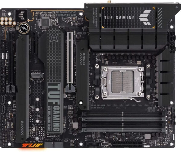 Изображение Материнская плата Asus TUF GAMING X670E-PLUS WIFI SocketAM5 AMD X670 4xDDR5 ATX AC`97 8ch(7.1) 2.5Gg RAID+HDMI+DP