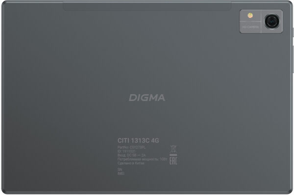 Изображение Планшет Digma CITI 1313C 4G SC9863A1 (1.6) 8C RAM3Gb ROM32Gb 10.1" IPS 1280x800 3G 4G Android 13 темно-серый 5Mpix 2Mpix BT GPS WiFi Touch microSD 128Gb 6000mAh
