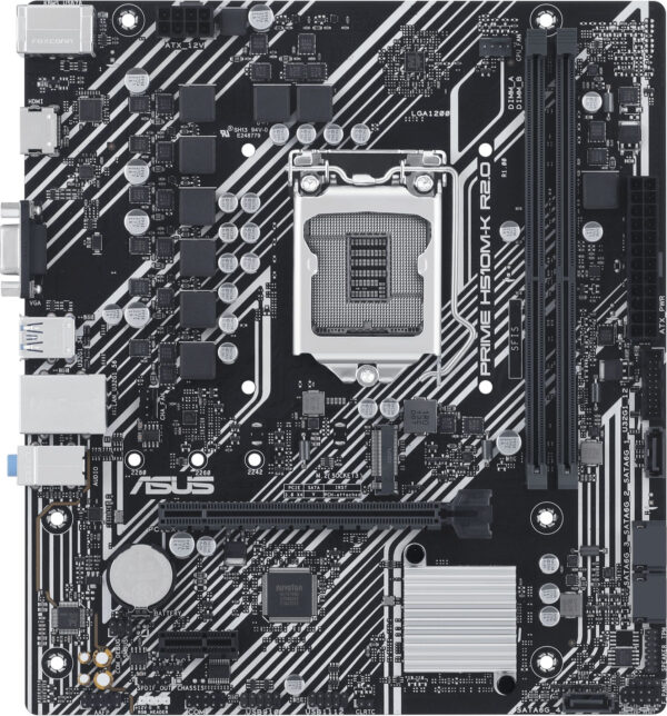 Изображение Материнская плата Asus PRIME H510M-K R2.0 Soc-1200 Intel H470 2xDDR4 mATX AC`97 8ch(7.1) GbLAN+VGA+HDMI