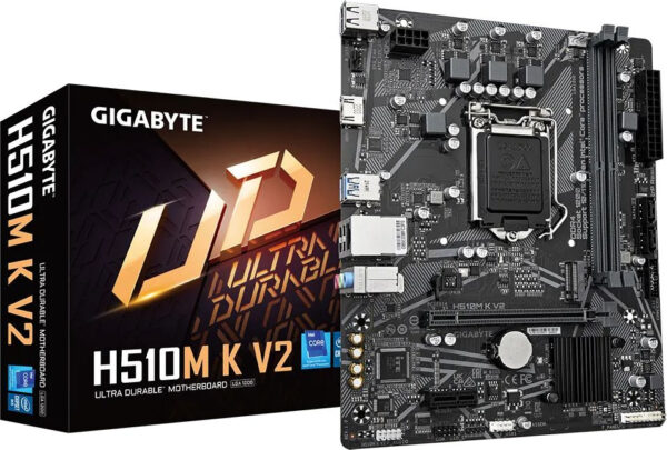 Изображение Материнская плата Gigabyte H510M K V2 Soc-1200 Intel H470 2xDDR4 mATX AC`97 8ch(7.1) GbLAN+HDMI