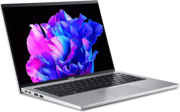 Изображение Ноутбук Acer Swift Go 14 SFG14-71-51EJ Core i5 1335U 16Gb SSD512Gb Intel Iris Xe graphics 14" OLED 2.8K (2880x1800) Windows 11 Home silver WiFi BT Cam (NX.KMZCD.002)