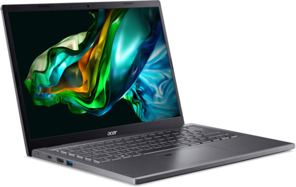 Изображение Ноутбук Acer Aspire 5 A514-56M-52QS Core i5 1335U 16Gb SSD512Gb Intel Iris Xe graphics 14" IPS WUXGA (1920x1200) noOS grey WiFi BT Cam (NX.KH6CD.003)
