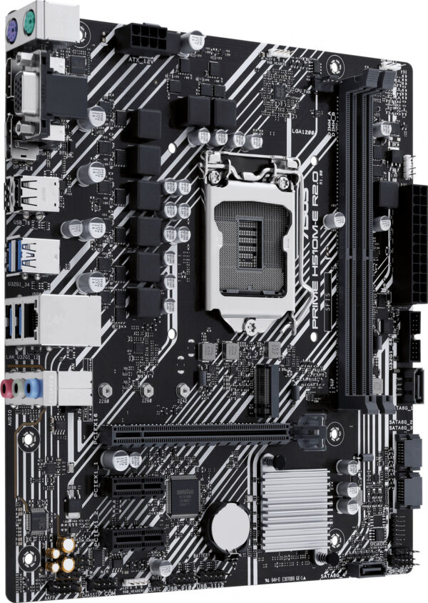 Изображение Материнская плата Asus PRIME H510M-E R2.0 Soc-1200 Intel H470 2xDDR4 mATX AC`97 8ch(7.1) GbLAN+VGA+HDMI+DP