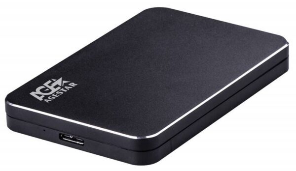 Изображение Внешний корпус для HDD AgeStar 3UB2A18 SATA USB3.0 алюминий черный 2.5"