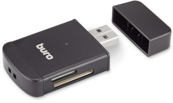 Изображение Устройство чтения карт памяти USB2.0 Buro BU-CR-3103 черный