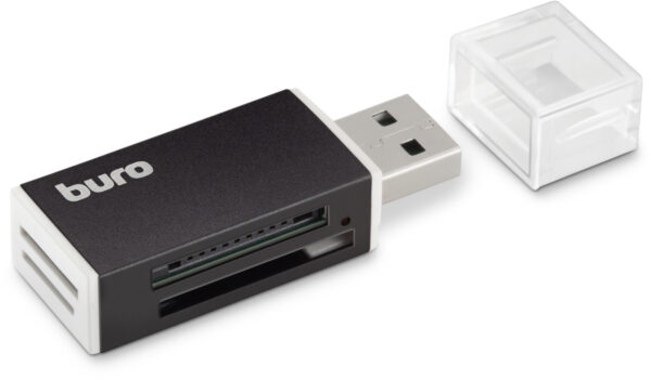 Изображение Устройство чтения карт памяти USB2.0 Buro BU-CR-3104 черный