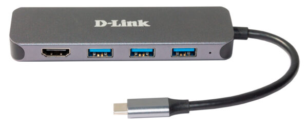 Изображение Разветвитель USB-C D-Link DUB-2333 5порт. серебристый (DUB-2333/A1A)