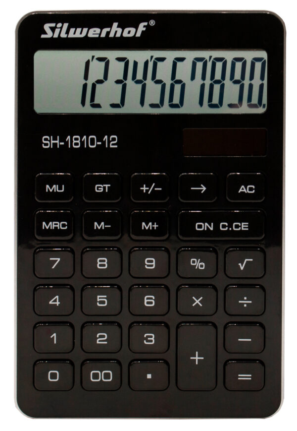 Изображение Калькулятор настольный Silwerhof SH-1810-12 черный 12-разр.