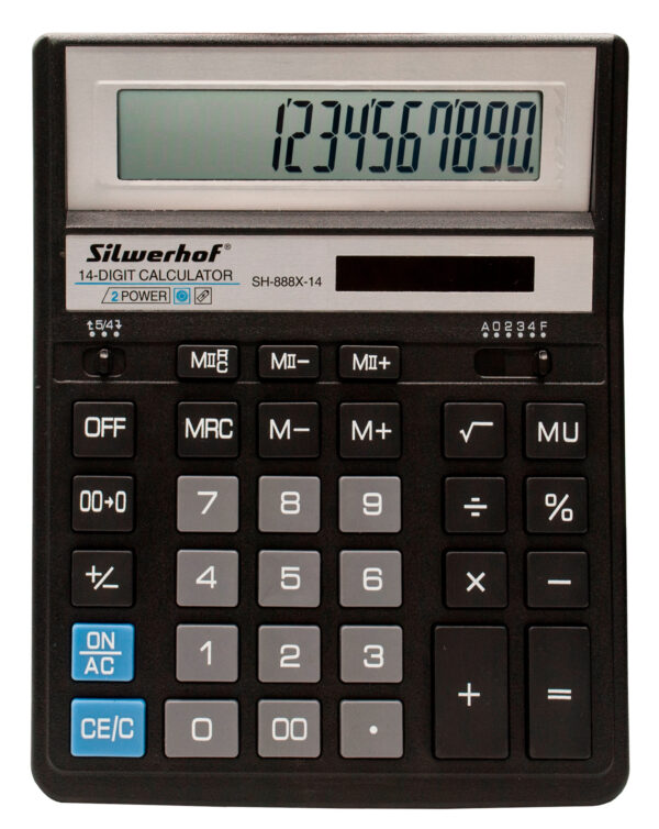 Изображение Калькулятор настольный Silwerhof SH-888X-14 черный 14-разр.