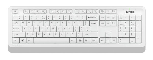 Изображение Клавиатура + мышь A4Tech Fstyler FG1010 клав:белый/серый мышь:белый/серый USB беспроводная Multimedia (FG1010 WHITE)
