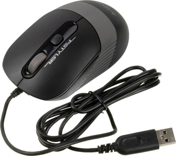 Изображение Мышь A4Tech Fstyler FM10 черный/серый оптическая (1600dpi) USB (4but)