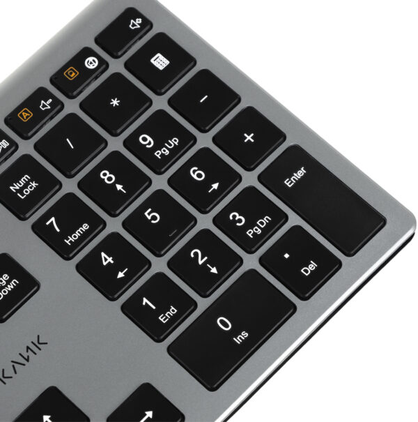 Изображение Клавиатура Оклик 890S серый USB беспроводная slim