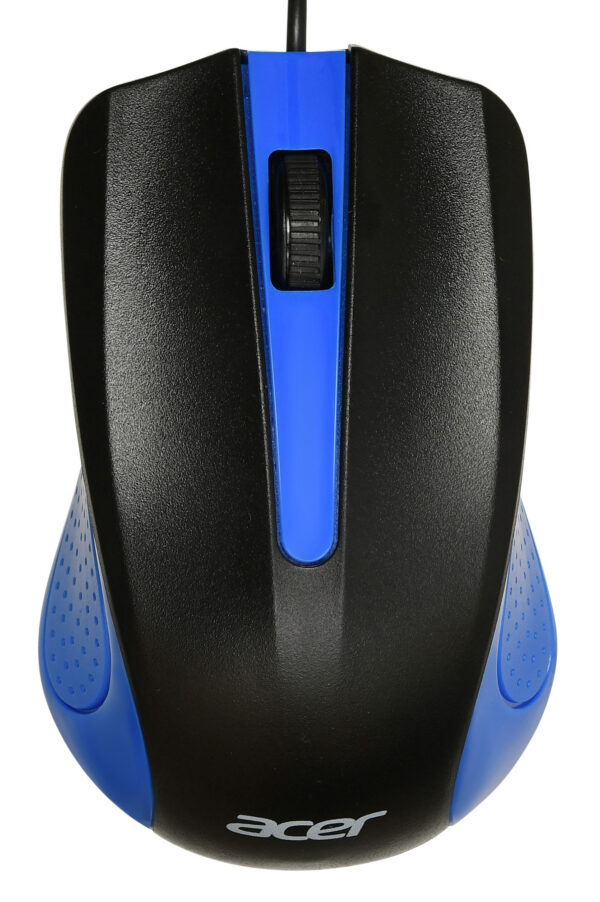 Изображение Мышь Acer OMW011 черный/синий оптическая (1200dpi) USB (3but)