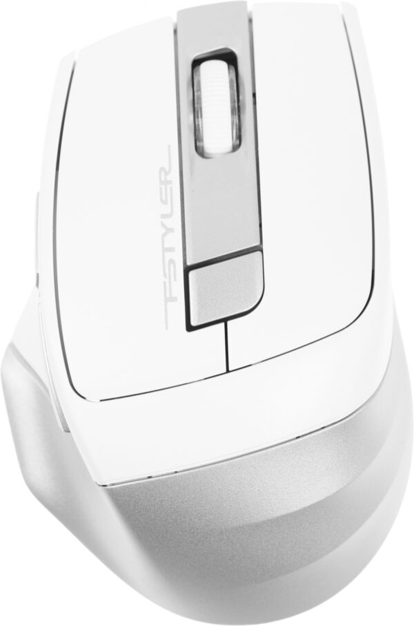 Изображение Мышь A4Tech Fstyler FB35 белый/серый оптическая (2000dpi) беспроводная BT/Radio USB для ноутбука (6but)