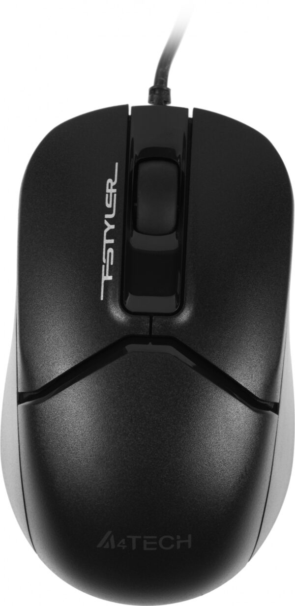 Изображение Мышь A4Tech Fstyler FM12S черный оптическая (1200dpi) silent USB (3but)
