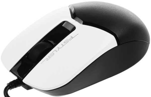 Изображение Мышь A4Tech Fstyler FM12S Panda белый/черный оптическая (1200dpi) silent USB (3but)