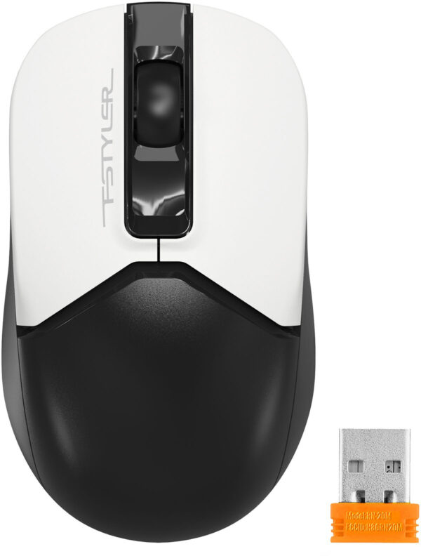 Изображение Мышь A4Tech Fstyler FG12 Panda белый/черный оптическая (1200dpi) беспроводная USB (3but)
