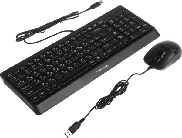 Изображение Клавиатура + мышь A4Tech Fstyler F1512 клав:черный мышь:черный USB (F1512 BLACK)