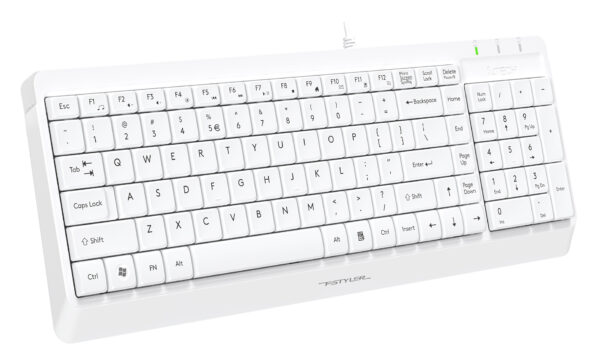 Изображение Клавиатура + мышь A4Tech Fstyler F1512 клав:белый мышь:белый USB (F1512 WHITE)