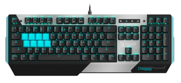 Изображение Клавиатура A4Tech Bloody B865 механическая серый/черный USB for gamer LED