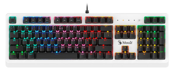 Изображение Клавиатура A4Tech Bloody B810RC механическая белый/черный USB for gamer LED
