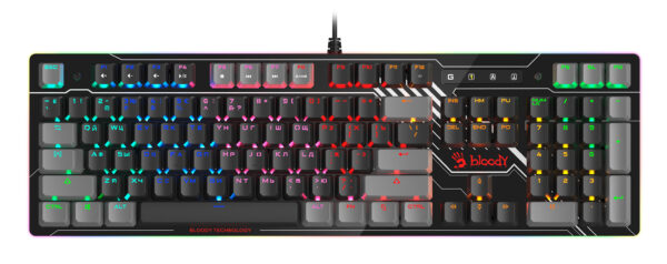 Изображение Клавиатура A4Tech Bloody B808N механическая черный/серый USB for gamer LED