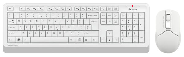 Изображение Клавиатура + мышь A4Tech Fstyler FG1012 клав:белый мышь:белый USB беспроводная Multimedia (FG1012 WHITE)