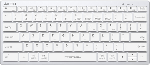 Изображение Клавиатура A4Tech Fstyler FBX51C белый USB беспроводная BT/Radio slim Multimedia (FBX51C WHITE)