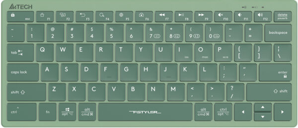 Изображение Клавиатура A4Tech Fstyler FBX51C зеленый USB беспроводная BT/Radio slim Multimedia (FBX51C MATCHA GREEN)